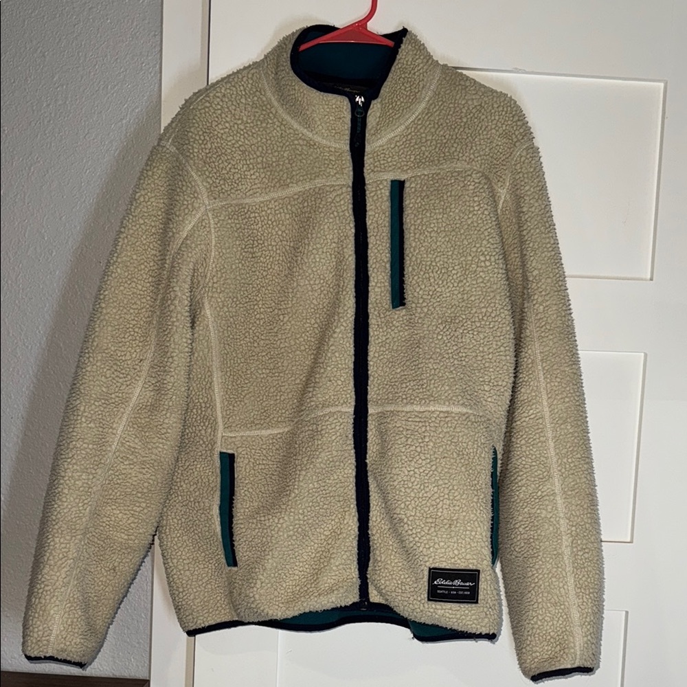 Eddie Bauer Beige Sherpa Jacket